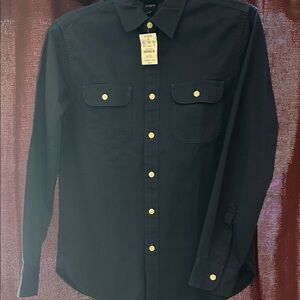J. Crew Men's Dark Blue Button-Down Shirt